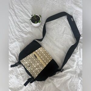Elegant Black and Cream Nike Messenger Bag